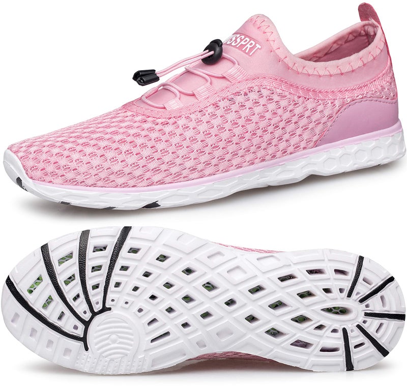 DOUSSPRT Women's Water Shoes Quick Drying Sports Aqua Shoes Pink Size 8 - Image 1